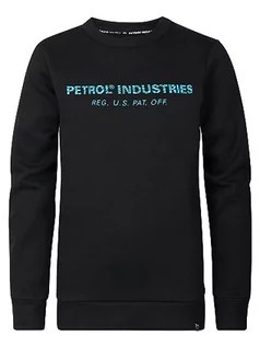Bluzy dla dziewczynek - Petrol Industries Boys Sweater Round Neck Bluza dziecięca, Dark Black, 4 lat - grafika 1