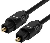 Kable - Techly Kabel Optyczny Kabel Audio Toslink Cyfrowy SPDIF 2m Czarny ICOC DAC-310 - miniaturka - grafika 1