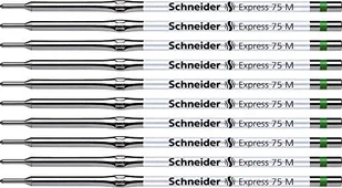 Schneider Express 75 M długopis wkład (nieścieralny do dokumentów) opakowanie 10 szt. zielony - Długopisy - miniaturka - grafika 1