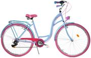 Rowery - Dallas Bike City 26" 7spd - niebieski z różem - miniaturka - grafika 1