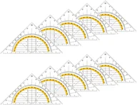 Linijki, ekierki - Ekierka z Tworzywa Sztucznego, Zestaw do Geometrii, 10 Sztuk - miniaturka - grafika 1