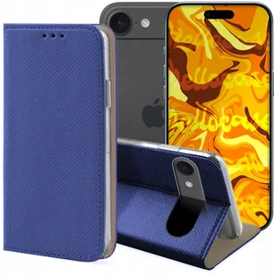 ETUI Z KLAPKĄ DO APPLE IPHONE 17 AIR GRANATOWE ZAMYKANE MAGNETYCZNE KABURA - Etui i futerały do telefonów - miniaturka - grafika 1