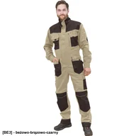 Odzież robocza - Leber & Hollman Kombinezon ochronny 62 beżowo-brązowo-czarny 112L049 - miniaturka - grafika 1