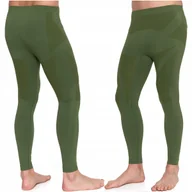 Spodnie narciarskie - Legginsy Termoaktywne Męskie Bielizna Bezszwowa Spodnie Termiczne MORAJ XL - miniaturka - grafika 1