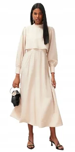 TRENDYOL BEŻOWA SUKIENKA Z BUFIASTYMI RĘKAWAMI I STÓJKĄ 42 5AA - Sukienki TRENDYOL BEŻOWA SUKIENKA Z BUFIASTYMI RĘKAWAMI I STÓJKĄ 42 5AA - Sukienki - miniaturka - grafika 1