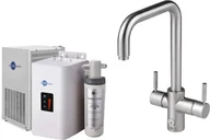Baterie kuchenne - Zestaw INSINKERATOR HOT Bateria 4W1U stal szczotkowana + chłodziarka, zbiornik i filtr 45358B CCZ - miniaturka - grafika 1