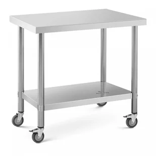 Stół ze stali nierdzewnej na kółkach - 60 x 90 cm - 145 kg ROYAL CATERING 10012816 RCAT-90/60-W - Meble gastronomiczne - miniaturka - grafika 5