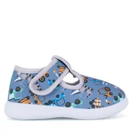 Buty dla chłopców - Kapcie Action Boy CM240419-5 Niebieski - miniaturka - grafika 1