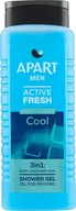 Kosmetyki do kąpieli - Apart Men, Active Fresh Cool, 3w1 Żel pod prysznic, 500ml - miniaturka - grafika 1
