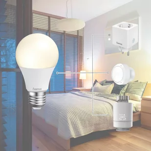 Hama WLAN żarówka LED E27 A60 9W RGBW opal - Systemy inteligentnych domów - miniaturka - grafika 2