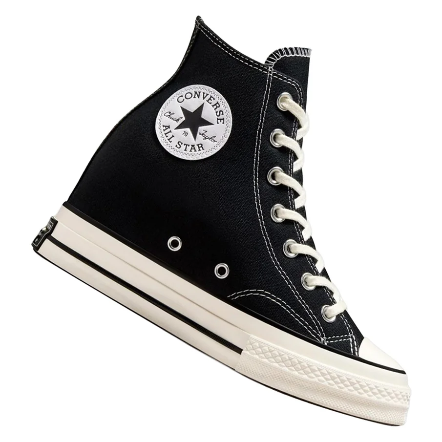 Trampki damskie Converse Chuck 70 Wedge Hi czarne na koturnie A12563C 35