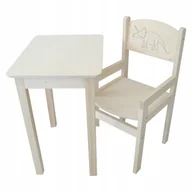Zestawy mebli dla dzieci - STOLIK 37/50 + KRZESEŁKO STARSZAK PEŁNE Z PODŁOKIETNIKIEM + GRAWER - miniaturka - grafika 1