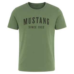 Mustang Koszulka Męska T-shirt Bawełniana 4260 Khaki Rozmiar XXL - Koszulki męskie - miniaturka - grafika 1