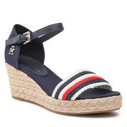 Espadryle Tommy Hilfiger - Mid Wedge Corporate FW0FW07078 Space Blue DW6