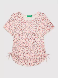 Benetton United Colors Of T-Shirt 3JKNC102M Różowy Slim Fit - Bluzy dla chłopców - miniaturka - grafika 1