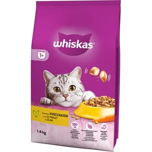 Whiskas, Karma dla Dorosłych Kotów, Sucha, z Kurczakiem, 1,4 kg - Sucha karma dla kotów - miniaturka - grafika 1