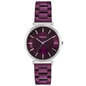 Zegarki damskie - Fioletowy damski zegarek z bransoleta PACIFIC X6142-11 - miniaturka - grafika 1