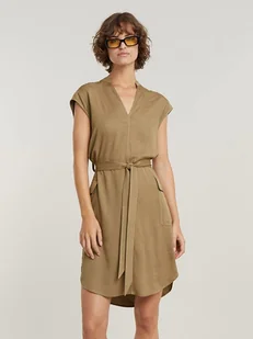 G-Star Sukienka w kolorze jasnobrązowym - Sukienki - miniaturka - grafika 1