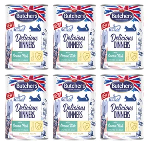 BUTCHER'S Delicious Dinners z rybą morską kawałki w galaretce 24x400g (kot) - Mokra karma dla kotów - miniaturka - grafika 2