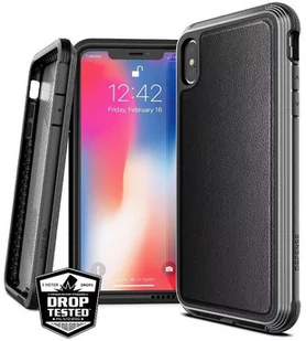 X-Doria Defense Lux Leather etui na Apple iPhone XS Max CZARNY NA TYŁ ALUMINIUM 37728 - Etui i futerały do telefonów - miniaturka - grafika 1