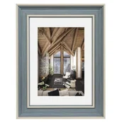 Ramki na zdjęcia - Plastikowa ramka na zdjęcie "Rustic", szaro-niebieska, 20 x 30 cm - miniaturka - grafika 1