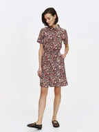 Sukienki - Koszula sukienka we wzory o długości mini - miniaturka - grafika 1