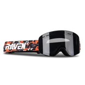 Gogle narciarskie - Gogle na Skuter Śnieżny Raven Edge VentMax Magnetic Camo Czarny/Moro/Pomarańczowy - miniaturka - grafika 1