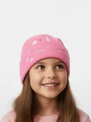 Czapki dla dzieci - Sinsay - Czapka z elementami 3D i ozdobnym haftem - różowy - miniaturka - grafika 1