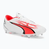 Piłka nożna - Buty piłkarskie męskie PUMA Ultra Play MXSG puma white/puma black/fire orchid - miniaturka - grafika 1