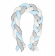 Zabezpieczenia dla dzieci - Ochraniacz do łóżeczka WARKOCZ satynowy.dł. 200cm - miniaturka - grafika 1