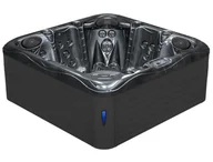 Baseny ogrodowe - HYDROSAN - Wanna SPA Jacuzzi ogrodowe z hydromasażem 5-osobowa 200x200 cm 230V CZARNA FALA OBUDOWA ANTRACYT SPA752 - miniaturka - grafika 1