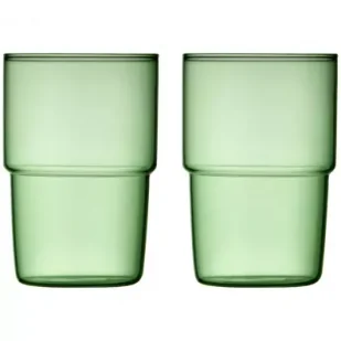 Lyngby Glas Szklanki do napojów Torino zielone 30198 2 x 400 ml - Szklanki - miniaturka - grafika 1