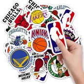 Szkolne artykuły papiernicze - NAKLEJKI NA ZESZYT NALEPKA Z POSTACIAMI SPORT KOSZYKÓWKA WZORY 10SZT - miniaturka - grafika 1