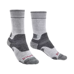 Damskie skarpety trekkingowe Bridgedale Midweight Merino Performance Boot silver grey - 35-37 - Skarpetki damskie - miniaturka - grafika 1