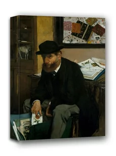 The Collector of Prints, Edgar Degas - obraz na płótnie Wymiar do wyboru: 30x40 cm - Obrazy i zdjęcia na płótnie - miniaturka - grafika 1