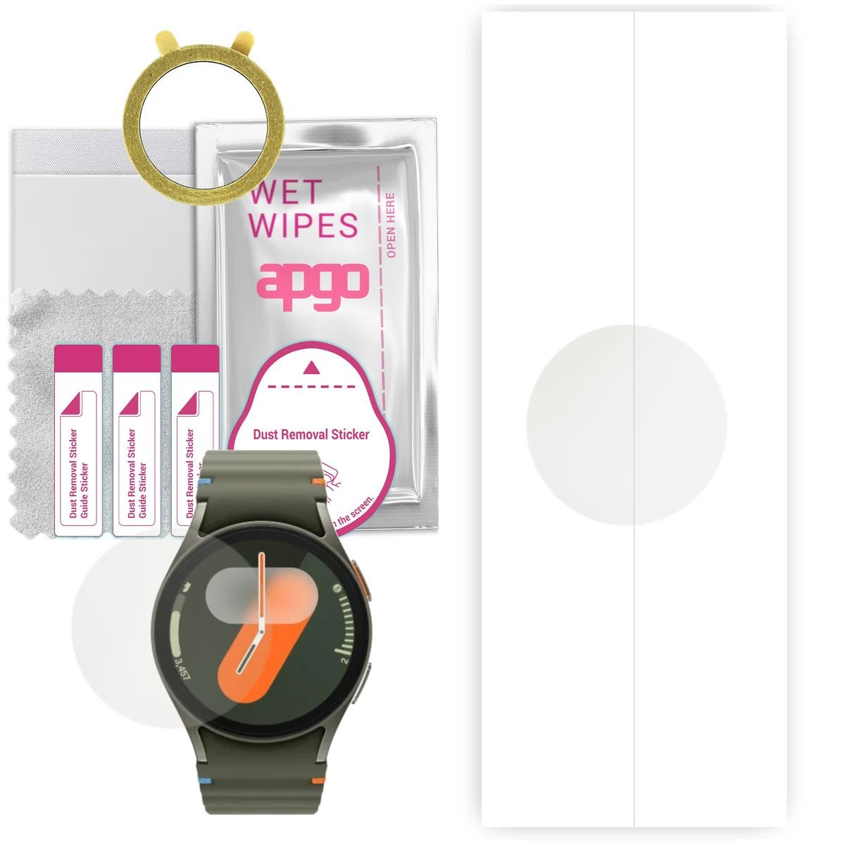 1x Folia hydrożelowa MATOWA do Samsung Galaxy Watch 7 44mm - apgo Smartwatch Hydrogel MATTE Protection Ochrona na ekran smartwatcha