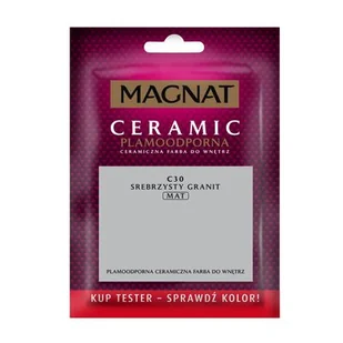 Farba ceramiczna MAGNAT Ceramic TESTER srebrzysty granit C30 30 ml - Farby wewnętrzne - miniaturka - grafika 1
