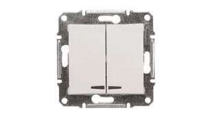 LEDart wiecznikowy z podświetlaczem LED, Schneider Electric SEDNA SDN0300321, bez ramki, kolor biały - Wyłączniki światła i elektryczne - miniaturka - grafika 1