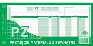 Michalczyk&Prokop PZ PRZYJĘCIE MATERIAŁU Z ZEWN. 1/3 A4 WIELOK.352-8 - Druki akcydensowe - miniaturka - grafika 1