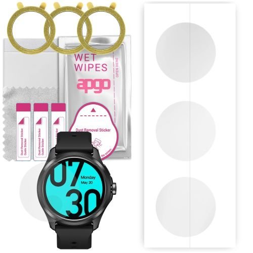 3x folia ochronna hydrożelowa do Mobvoi TicWatch Pro 5 - apgo Smartwatch Hydrogel Protection Ochrona na ekran smartwatcha