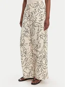 Spodnie damskie - Seafolly Spodnie materiałowe Hothouse Flowers 55631-PA Beżowy Wide Leg - miniaturka - grafika 1
