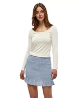 Koszulki i topy damskie - DESIRES Damska koszulka Giselle Long Sleeve Slim Tee, Gardenia., M - miniaturka - grafika 1