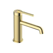 Baterie umywalkowe - Bateria umywalkowa Elgreco 9 l/min złota szczotkowana Valvex - miniaturka - grafika 1