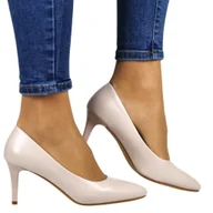 Czółenka - Szpilki Czółenka Sergio Leone 1336 J.Szare Matowe - miniaturka - grafika 1