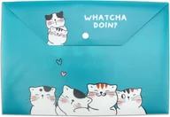 Teczki i skoroszyty - M&amp;G Teczka A4 plastikowa zatrzask So Many Cats mix - miniaturka - grafika 1