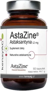 Kenay Astaksantyna AstaZine 12mg 60 kaps Oczy Cukrzyca - Serce i układ krążenia - miniaturka - grafika 1