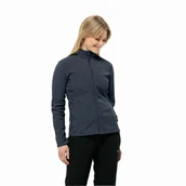 Bluzy damskie - Damska bluza polarowa Jack Wolfskin TAUNUS FZ W night blue - XS - miniaturka - grafika 1