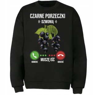 BLUZA CZARNE PORZECZKI DZWONIĄ MUSZĘ IŚĆ SUPER PREZENT - Bluzy męskie - miniaturka - grafika 1