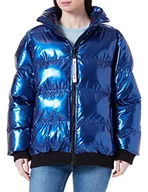 Kurtki damskie - Love Moschino Technical Fabric Allover Printed. Kurtka damska, niebieski, L - miniaturka - grafika 1