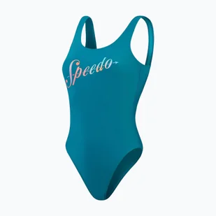 Strój pływacki jednoczęściowy damski Speedo Logo Deep U-Back - Stroje kąpielowe - miniaturka - grafika 1